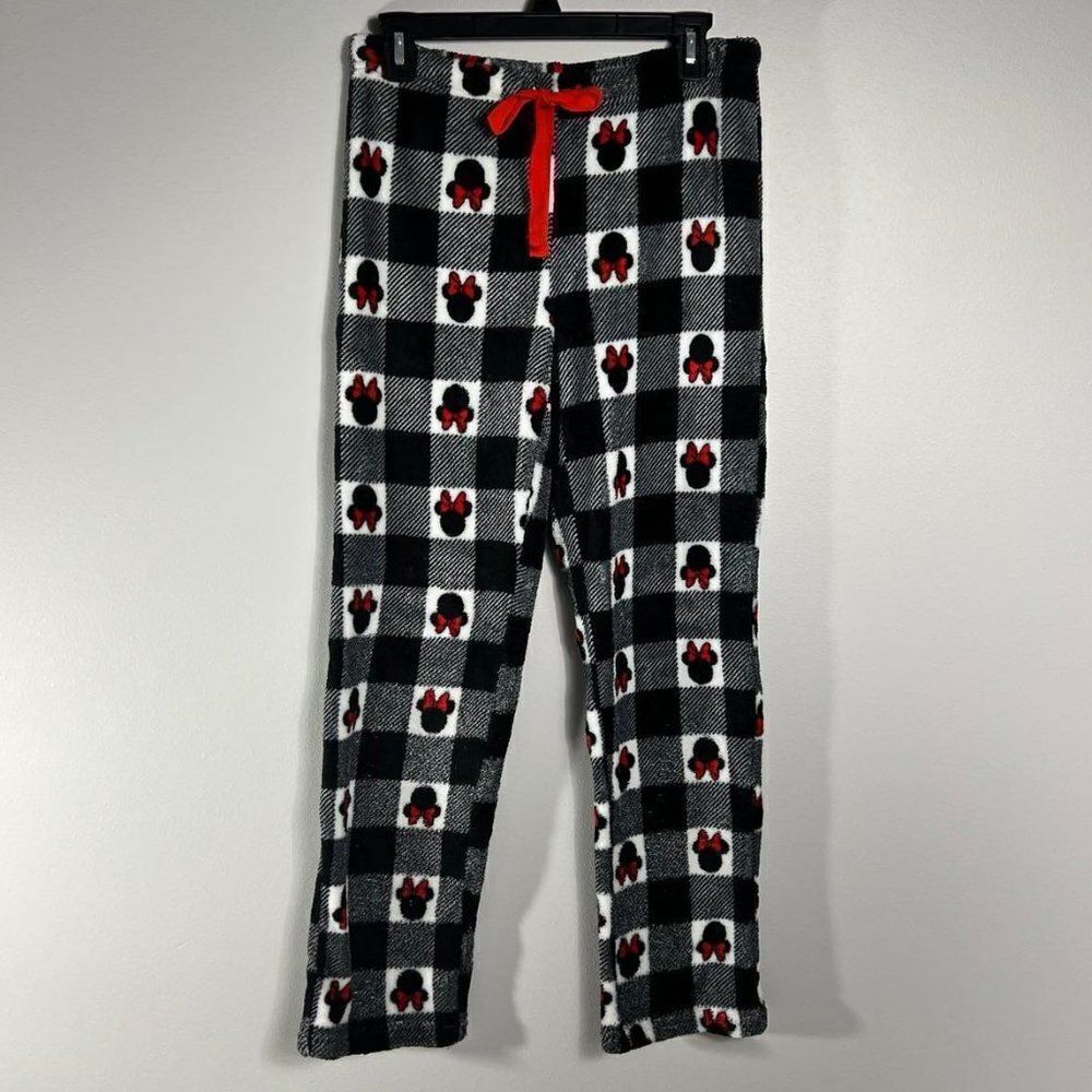 Disney Minnie Mouse Buffalo Patterned Pajama Lounge Pants Size M